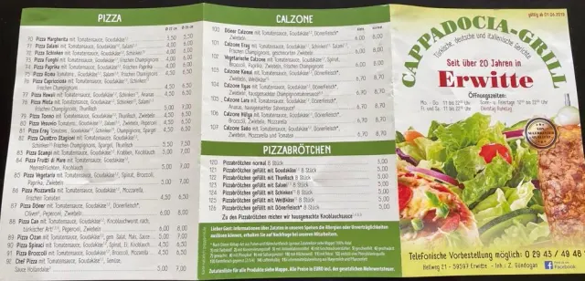 BookNoFees: 餐廳 – Cappadocia Döner Grill Pizza – Erwitte – 卡帕多奇亞旋轉烤肉窯烤披薩，第 2 張照片
